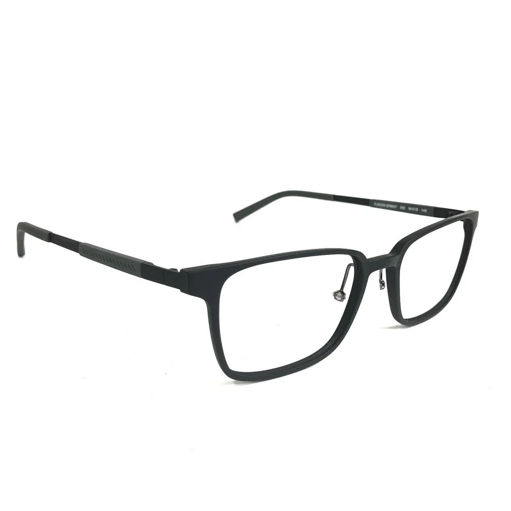 Flexon Eyeglasses Frames EP8007 002 Matte Black Gray Square Full Rim 54-18-145